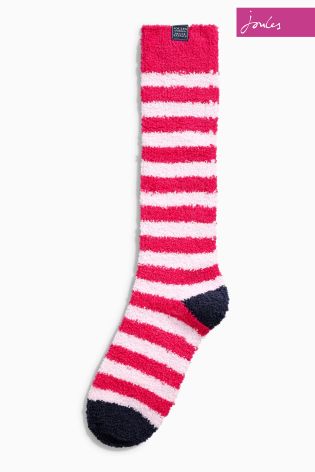 Joules True Pink Fabulously Fluffy Socks